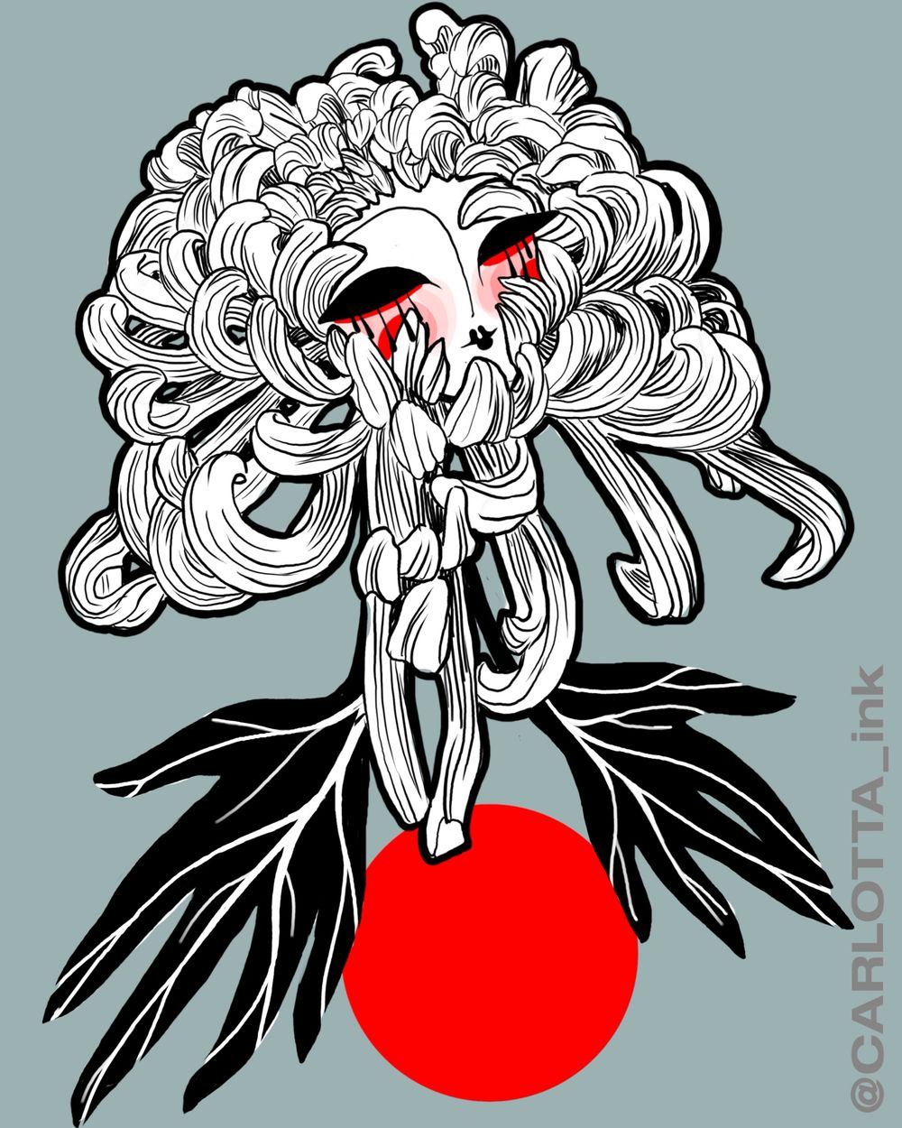 Crying chrysanthemum