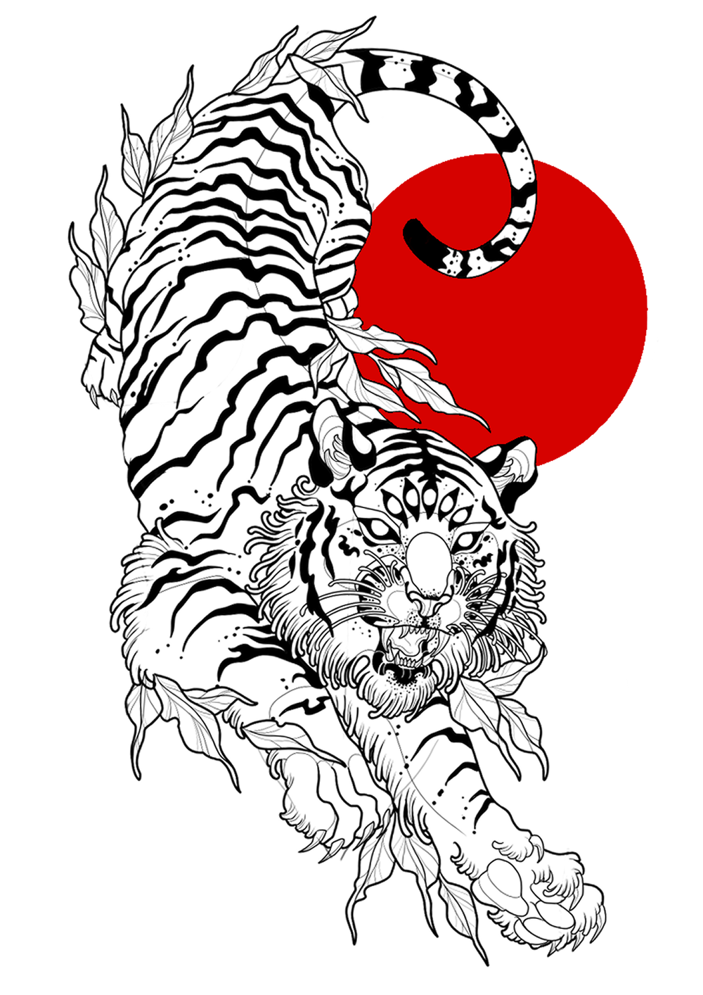 Crawling Tiger Back Piece