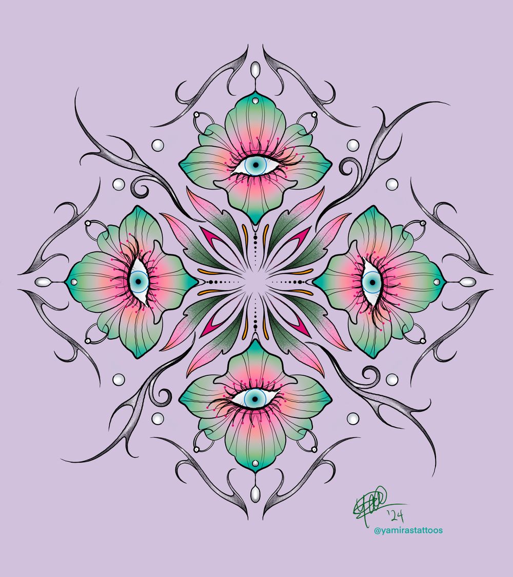 Orchid-eye mandala 