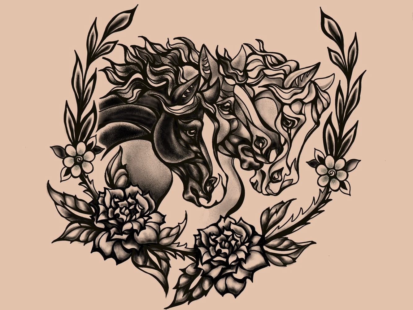 Pha-rose horses