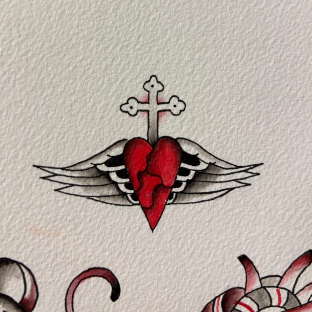 Small heart cross 