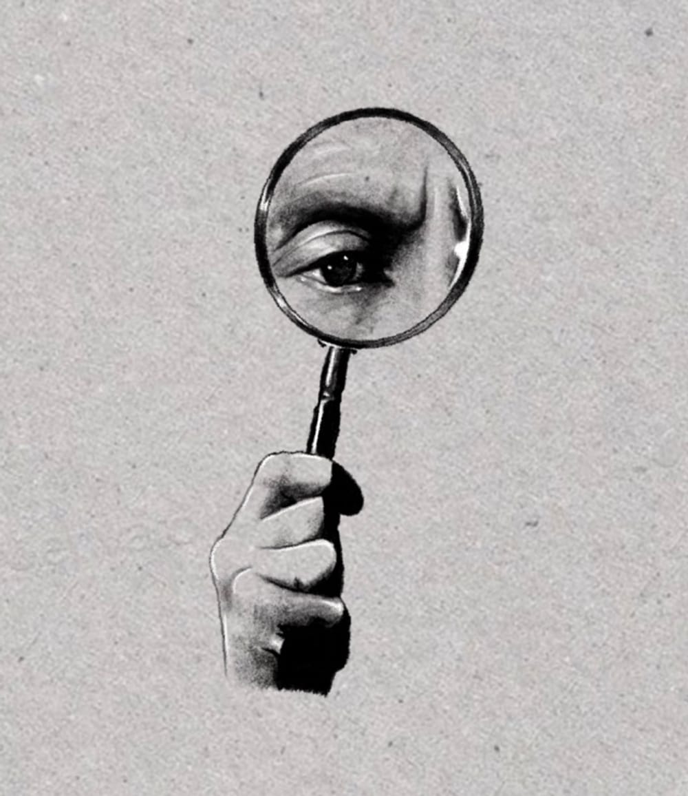 looking through glass