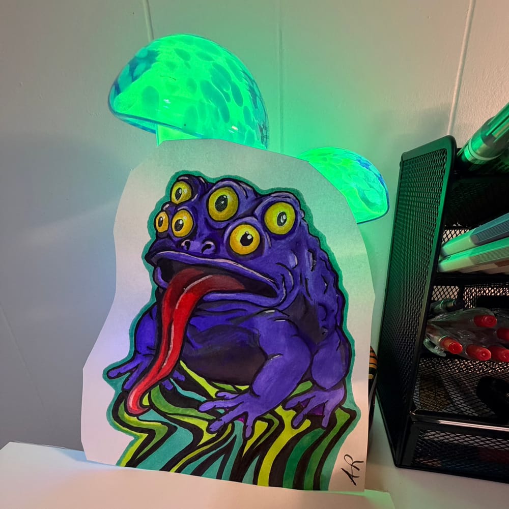 Cute little frog tattoo