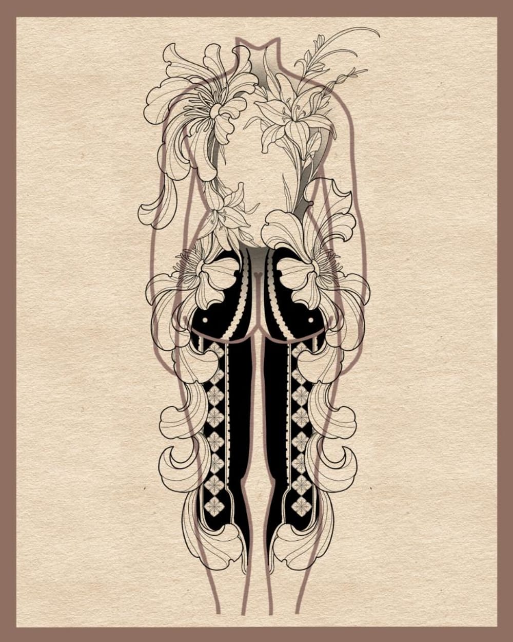 Floral Back Piece