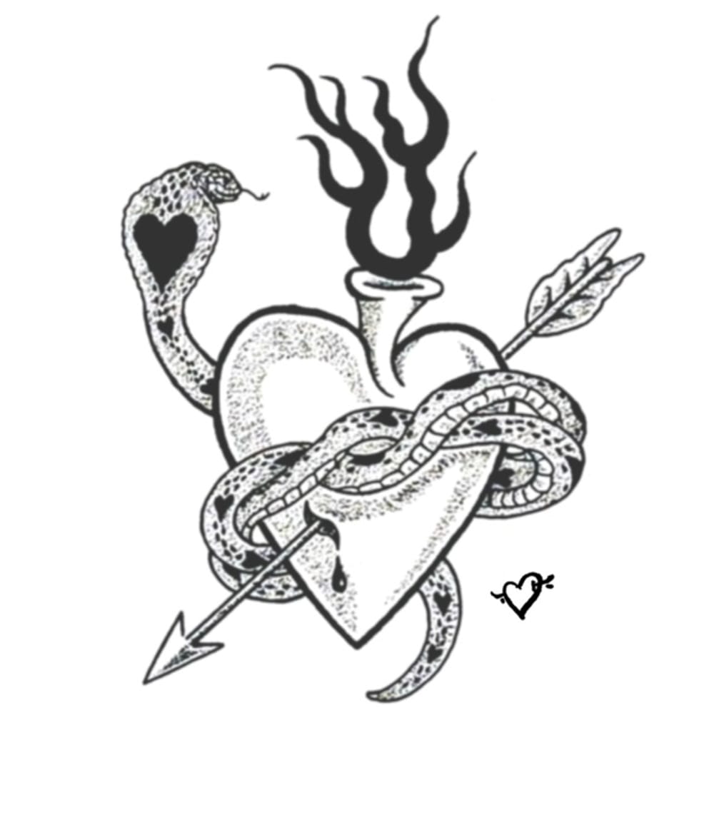 Snake wrapt heart