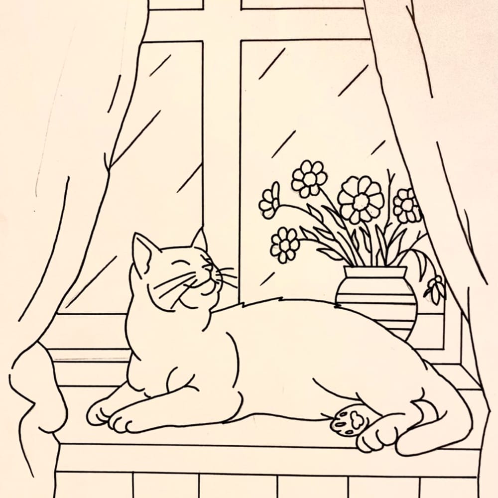 Kitty in the window 