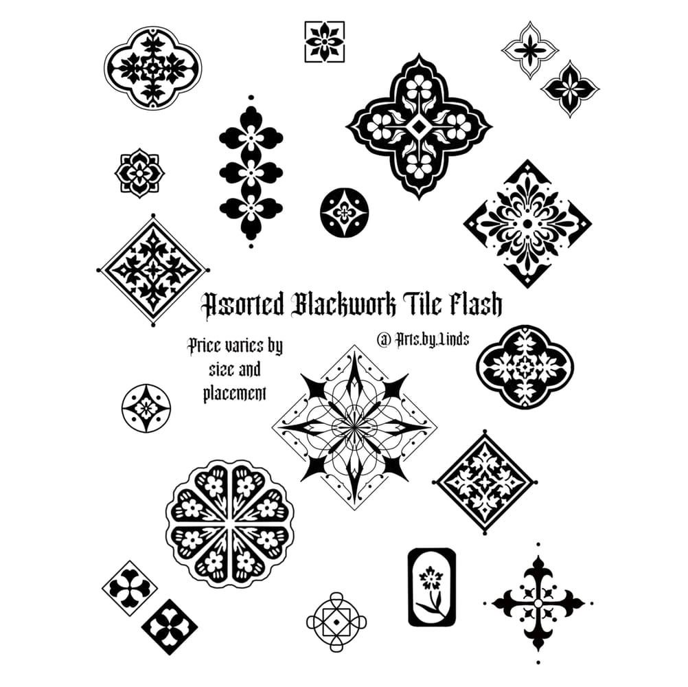 Blackwork tile flash
