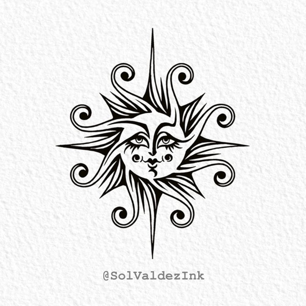 Blackwork sun