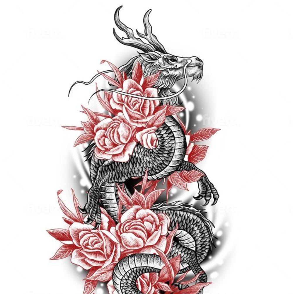 Full back dragon tattoo 
