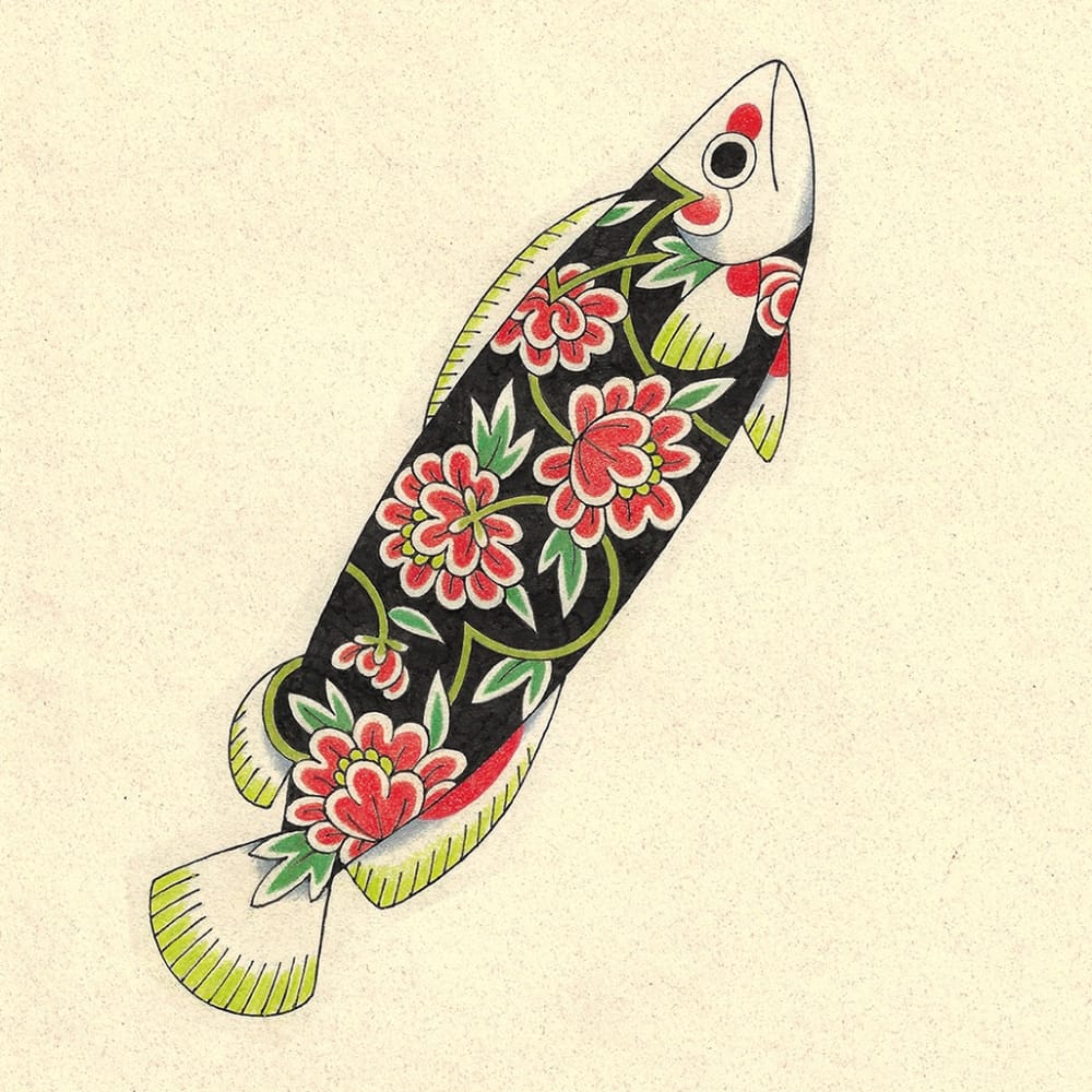 BIG Floral Fish Flash