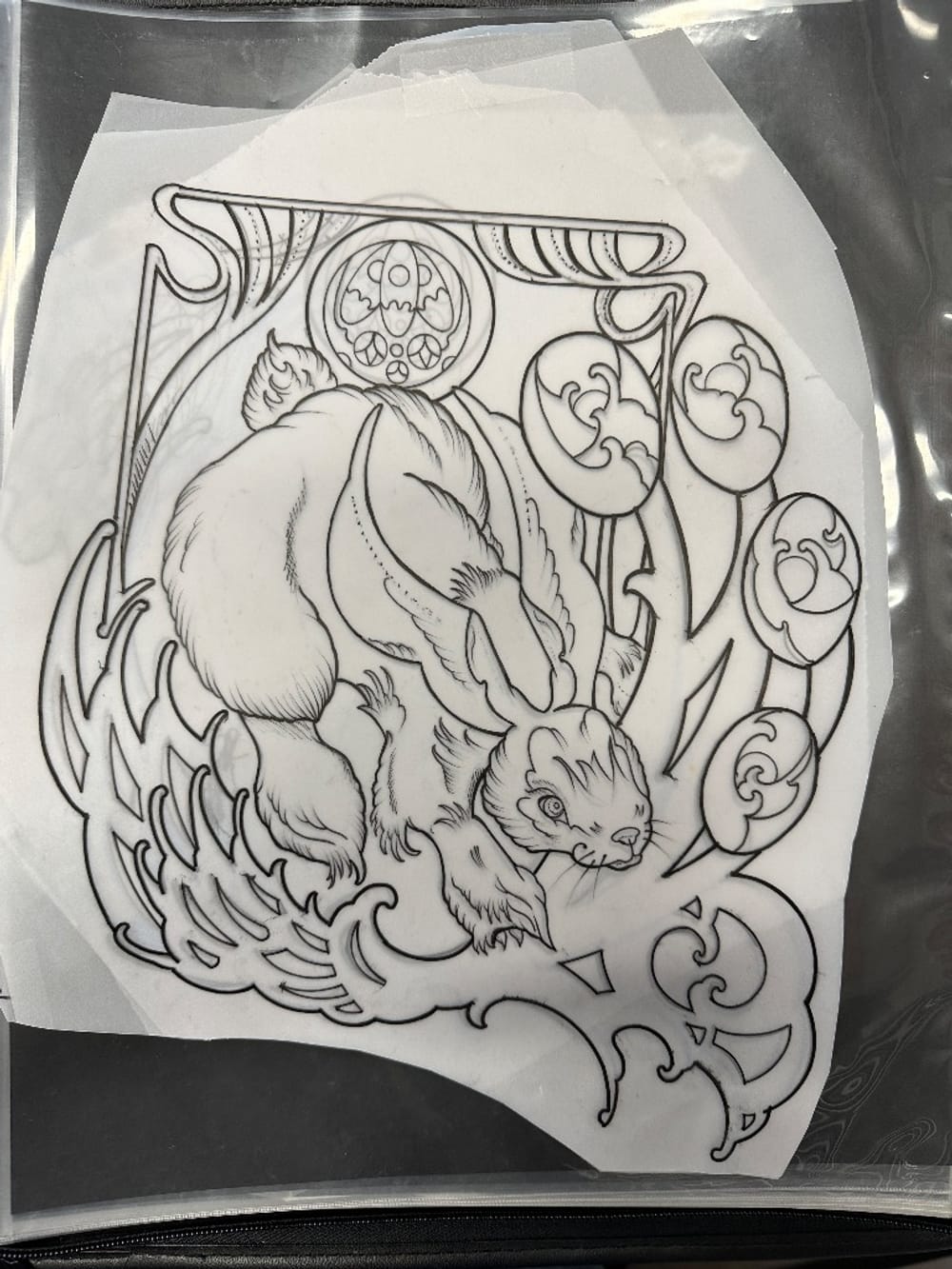 Art nouveau rabbit