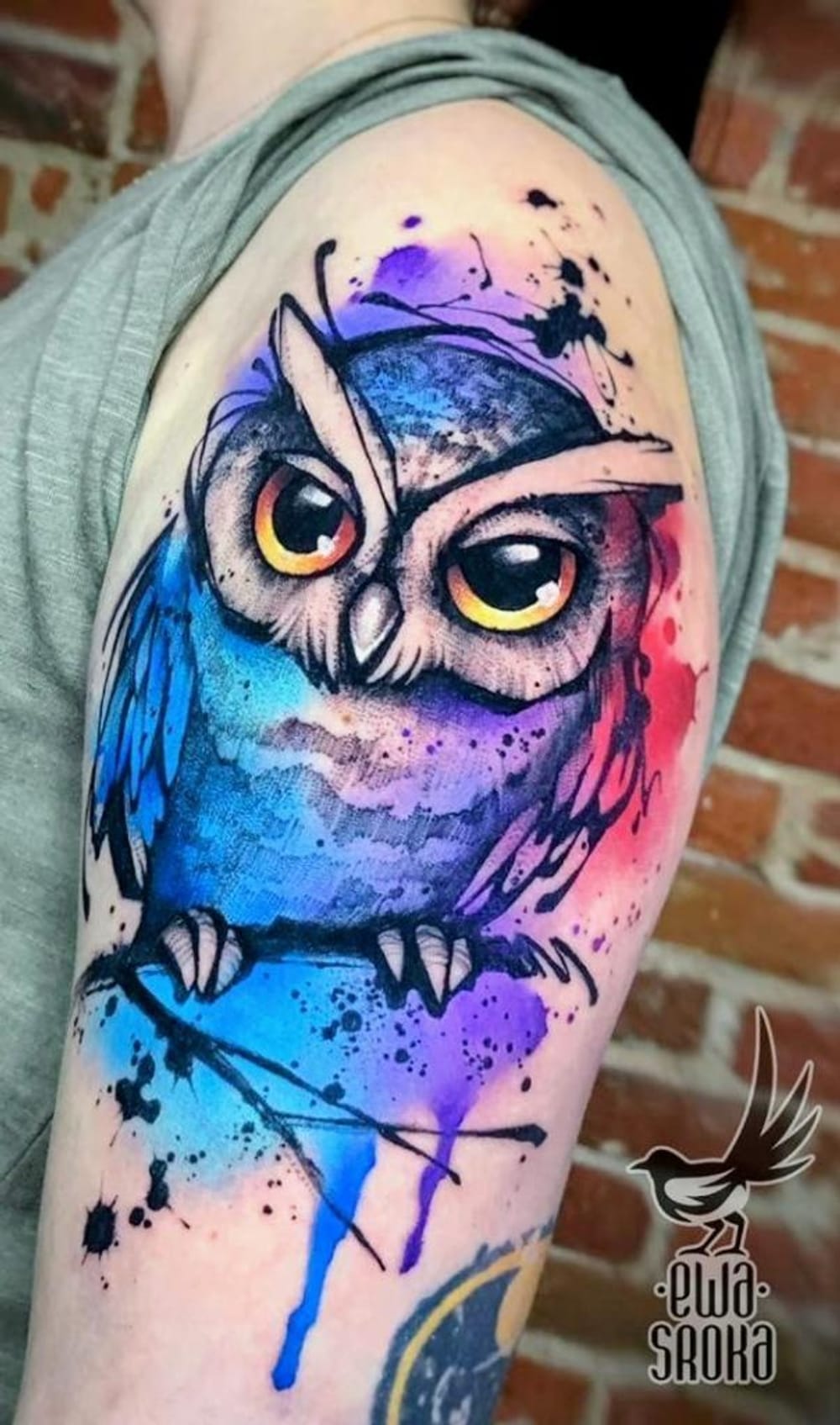 Watercolor ¼ Sleeve Tat2