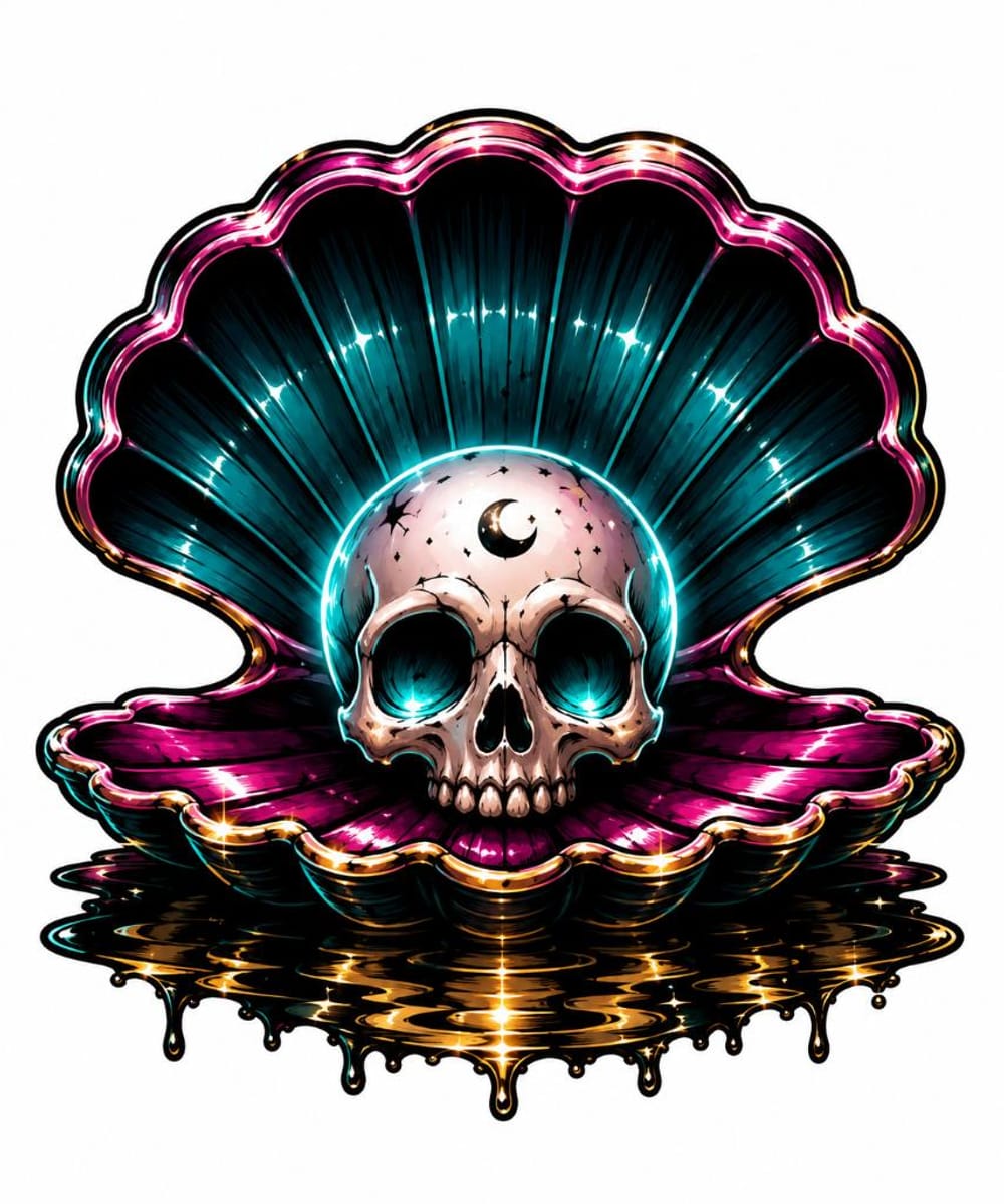 Clamshell Skull Pearl