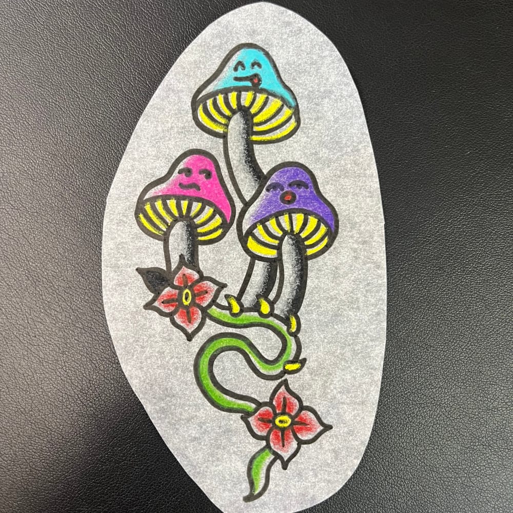 3 Silly Shrooms on Vine