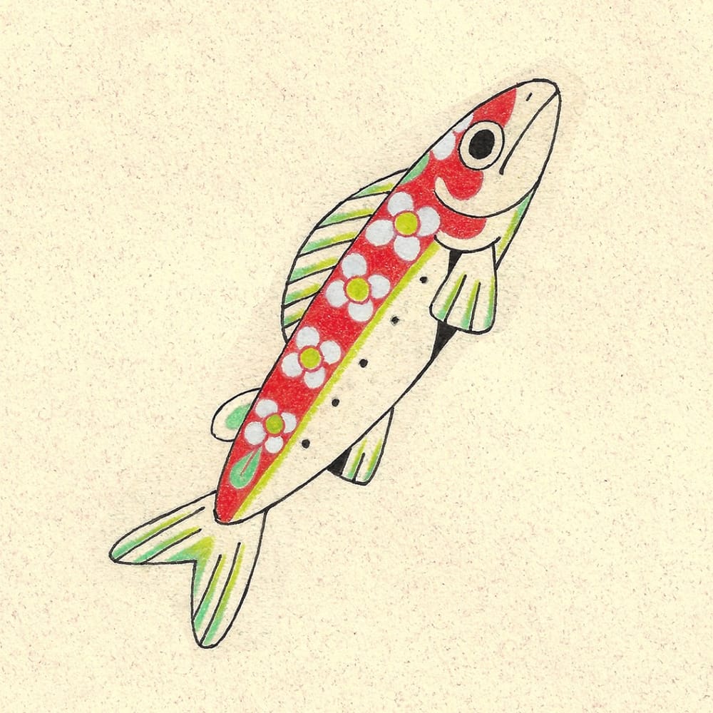 Red Floral Fish