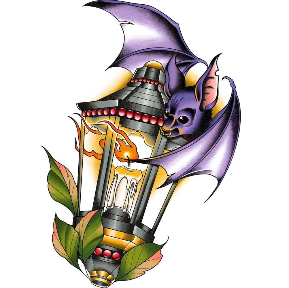 Bat and lantern