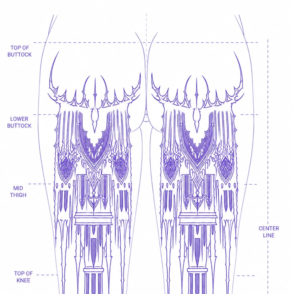 glute gothic ornamental 