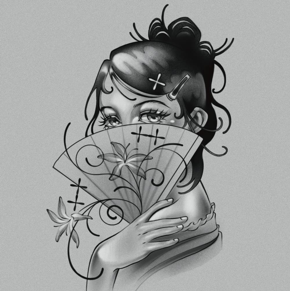 Girl with fan 