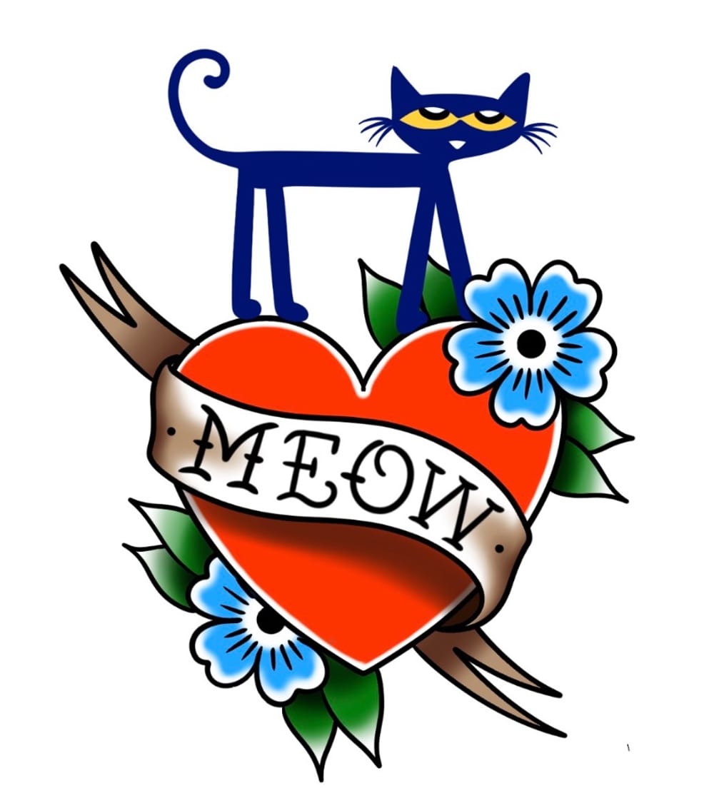 Pete the Cat Trad Heart