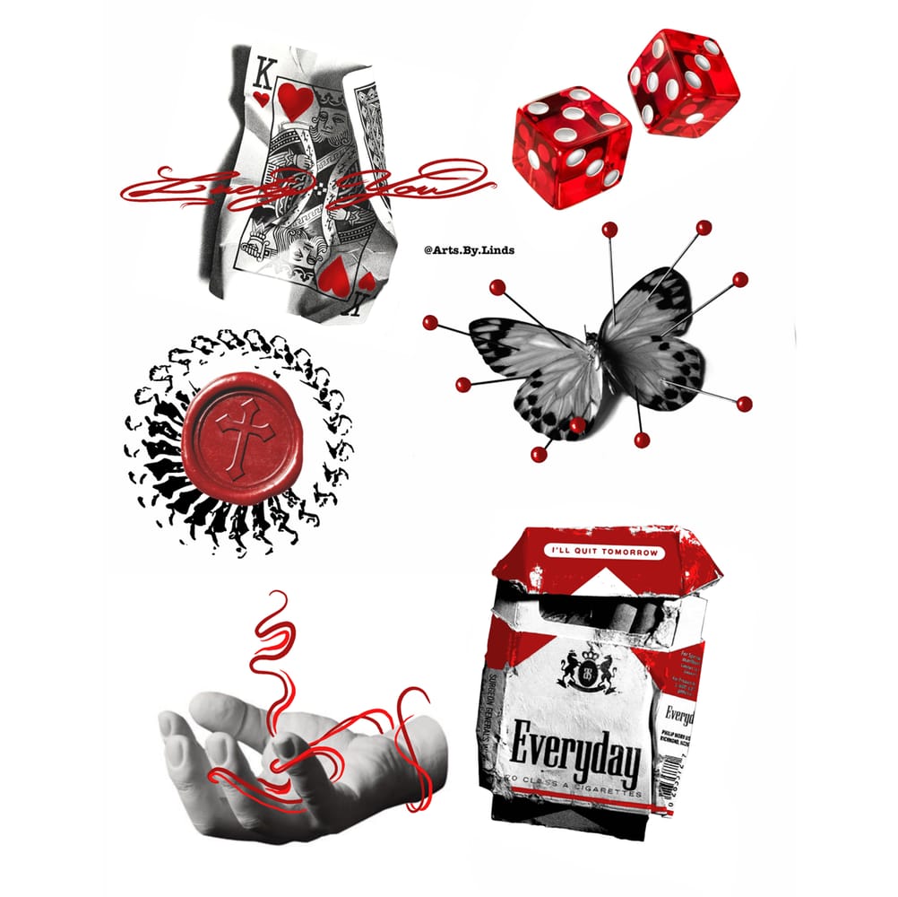 Black & red flash