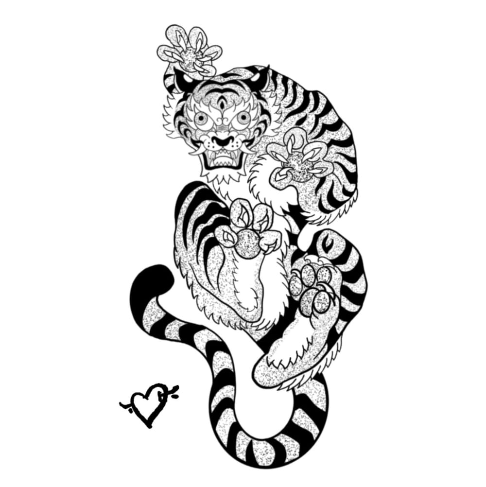 Prowling tiger 