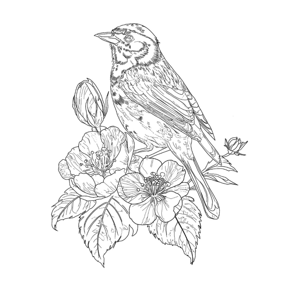 Floral & Bird 