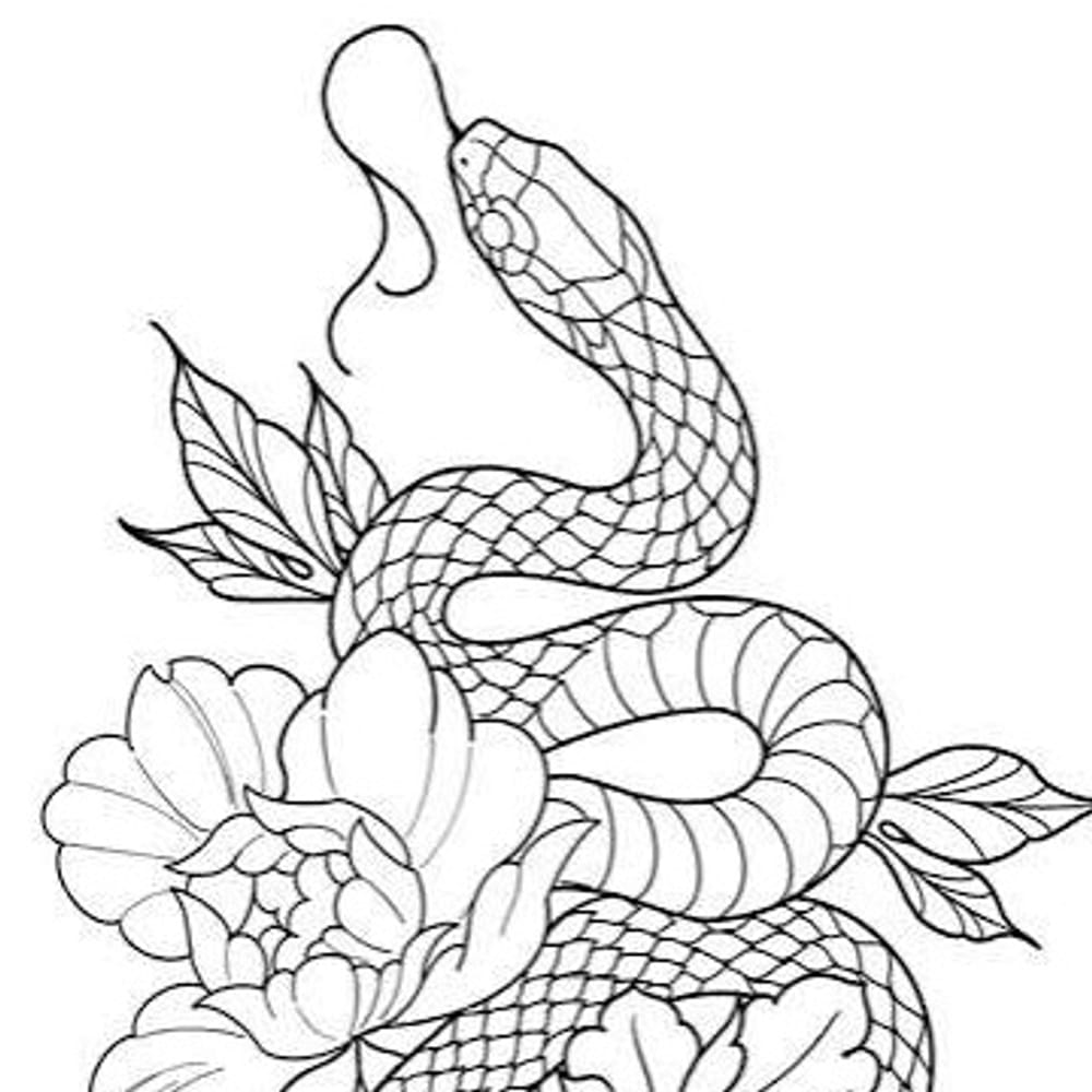 Snake & Peony Floral 