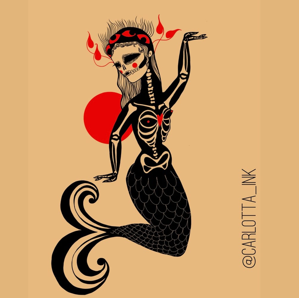 Skeleton mermaid 