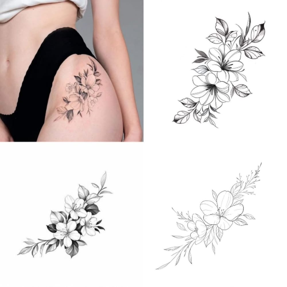 Soft floral thigh