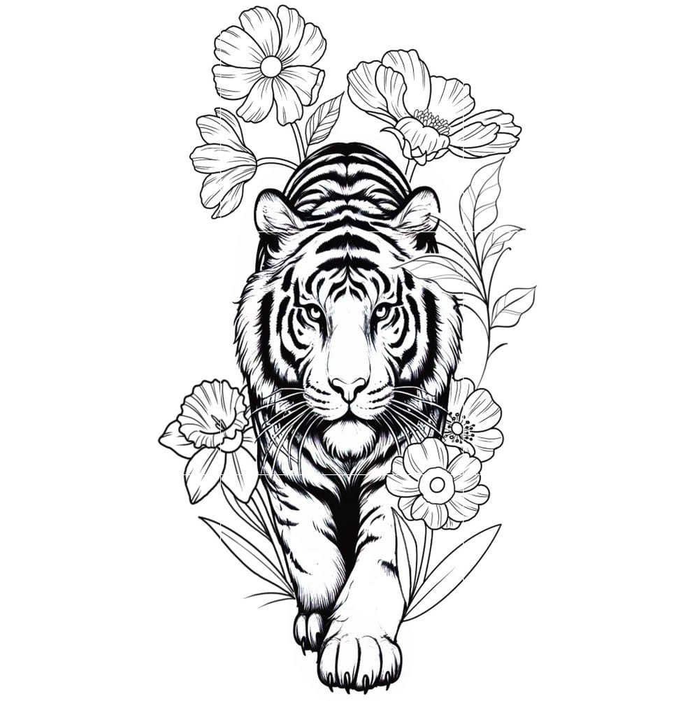 Floral tiger action