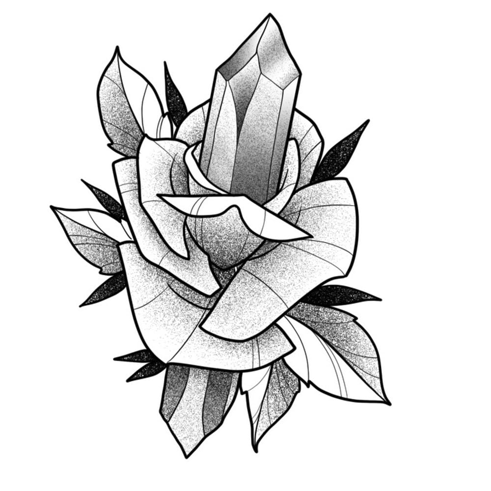 Black and grey rose cry'