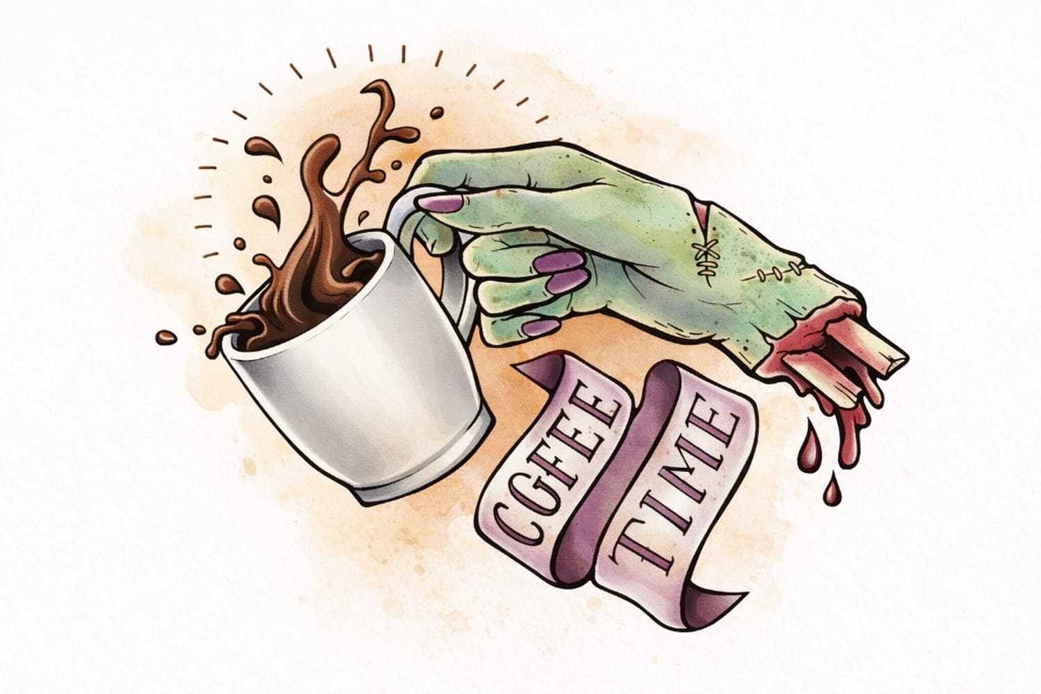 Zombie coffee time 