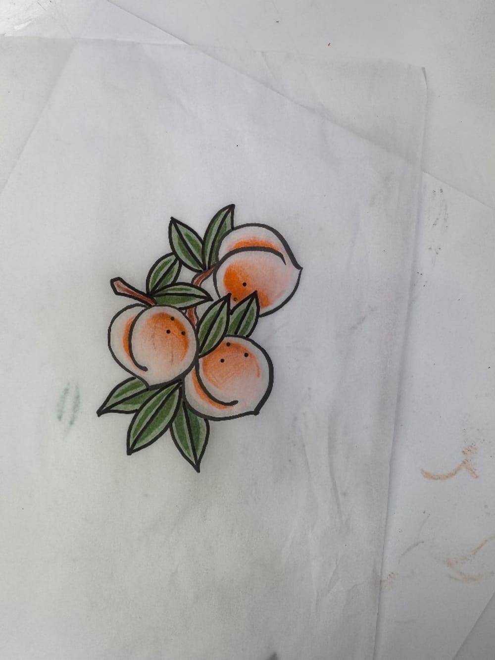 Peach cluster