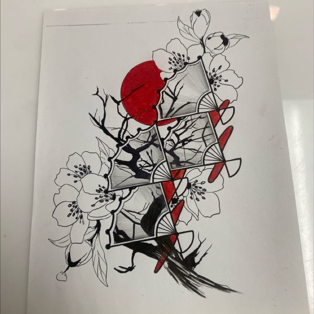 Fan and blossom