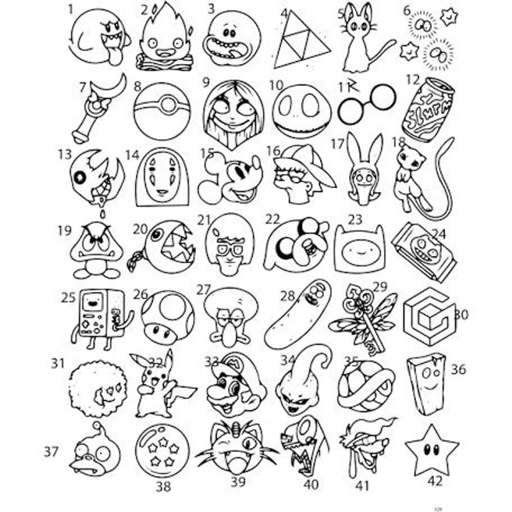 Small tattoo stencils