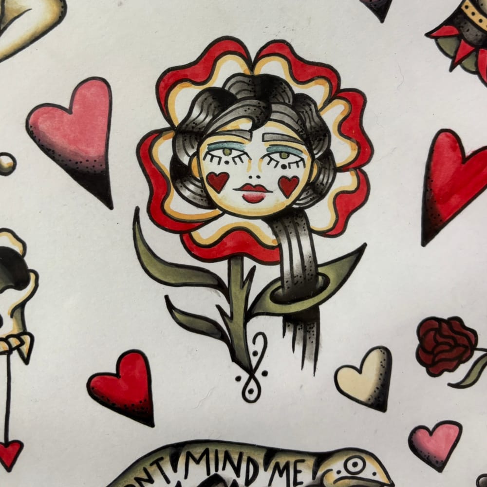 Lady head flower 
