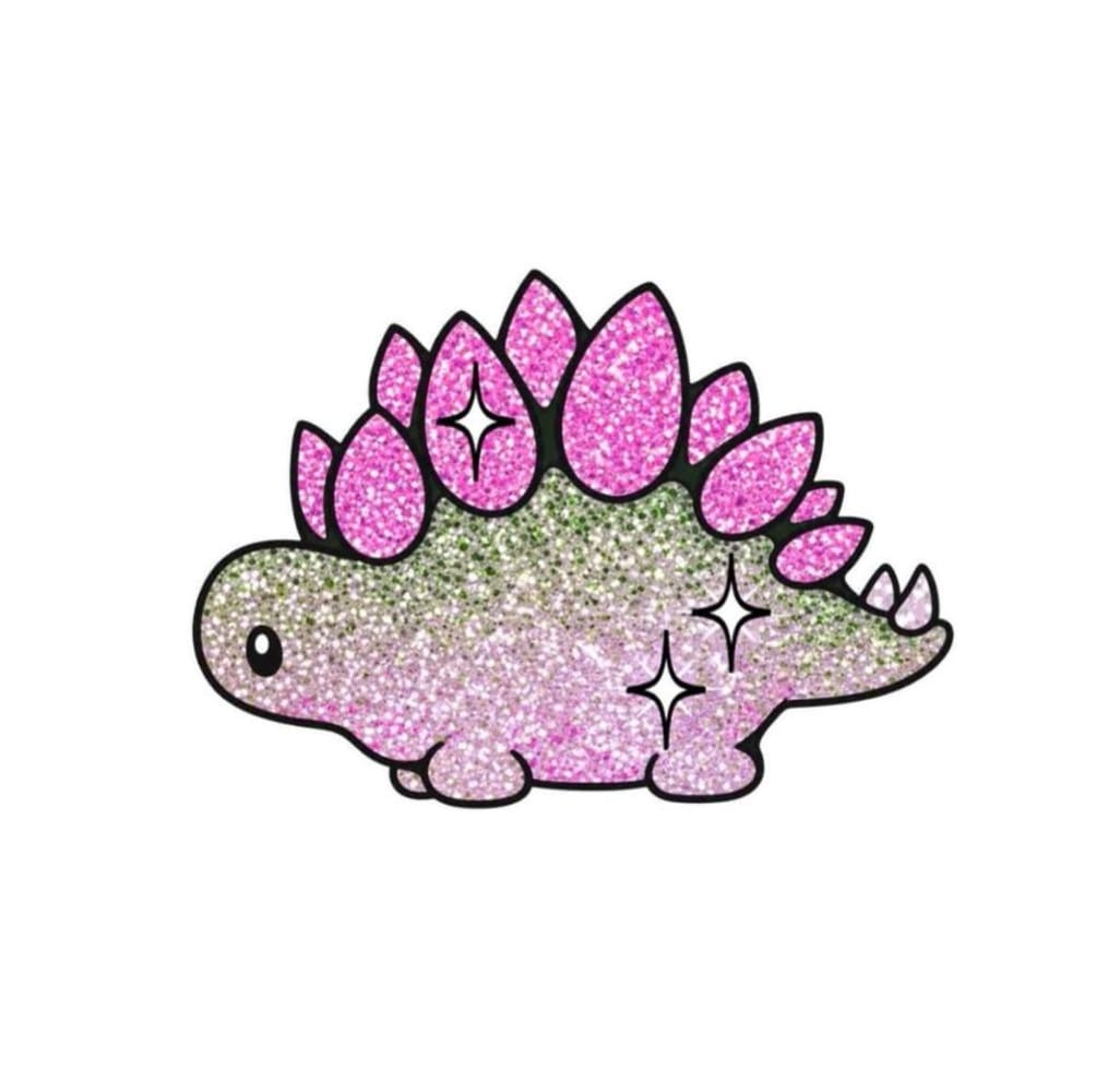 Pink and green dino