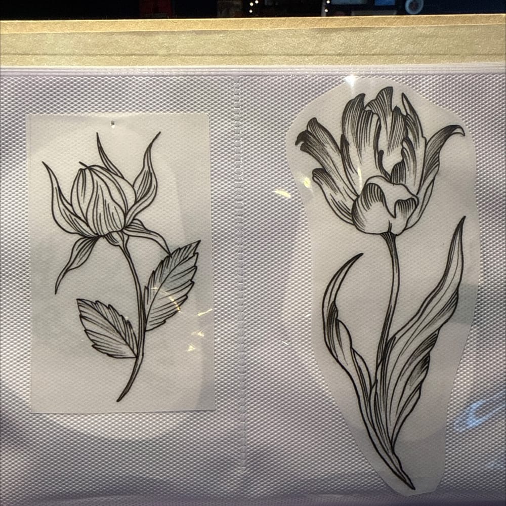 Wood cut florals