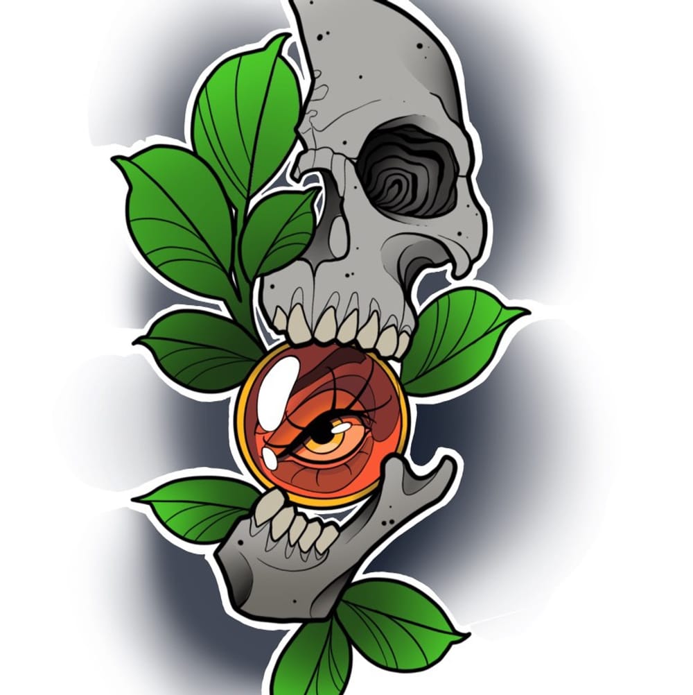Skull and eye 