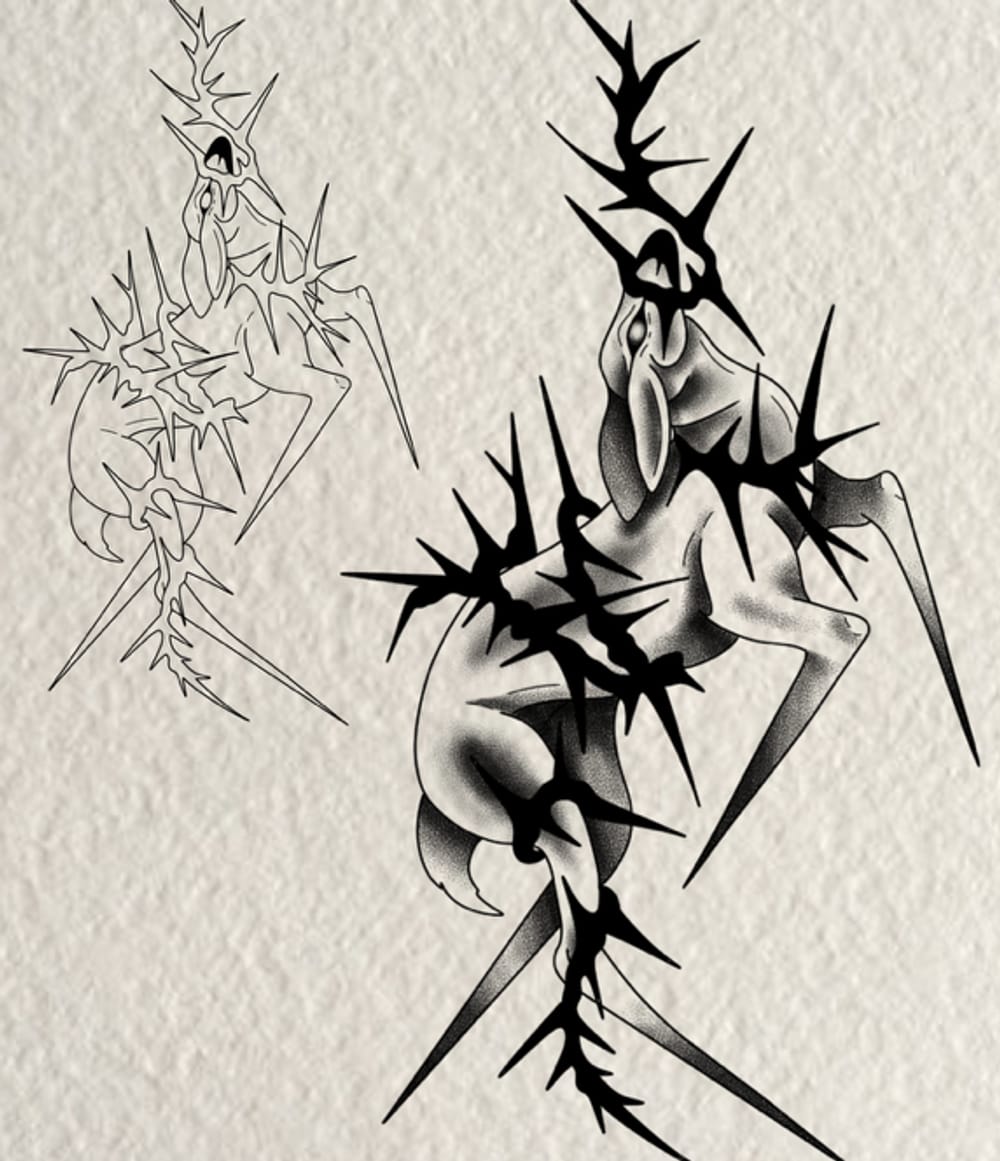 Deer wrapped in Thorns