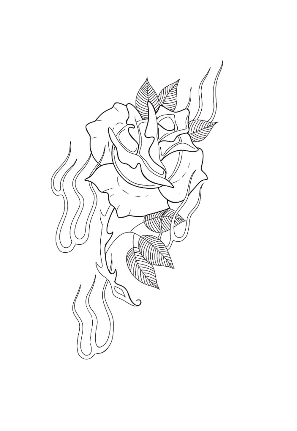 Rose on fire
