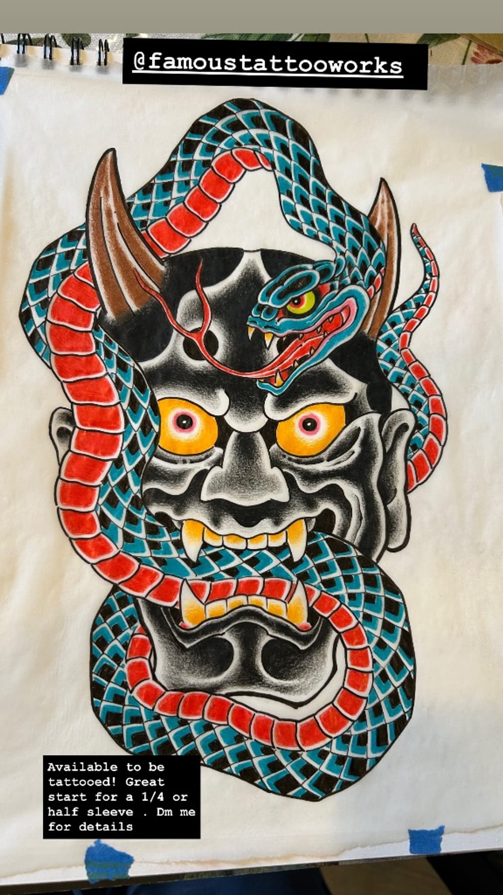 Hannya with snake 