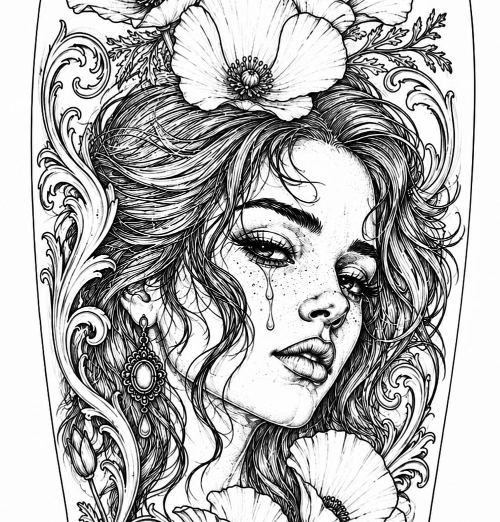Girl and poppy’s