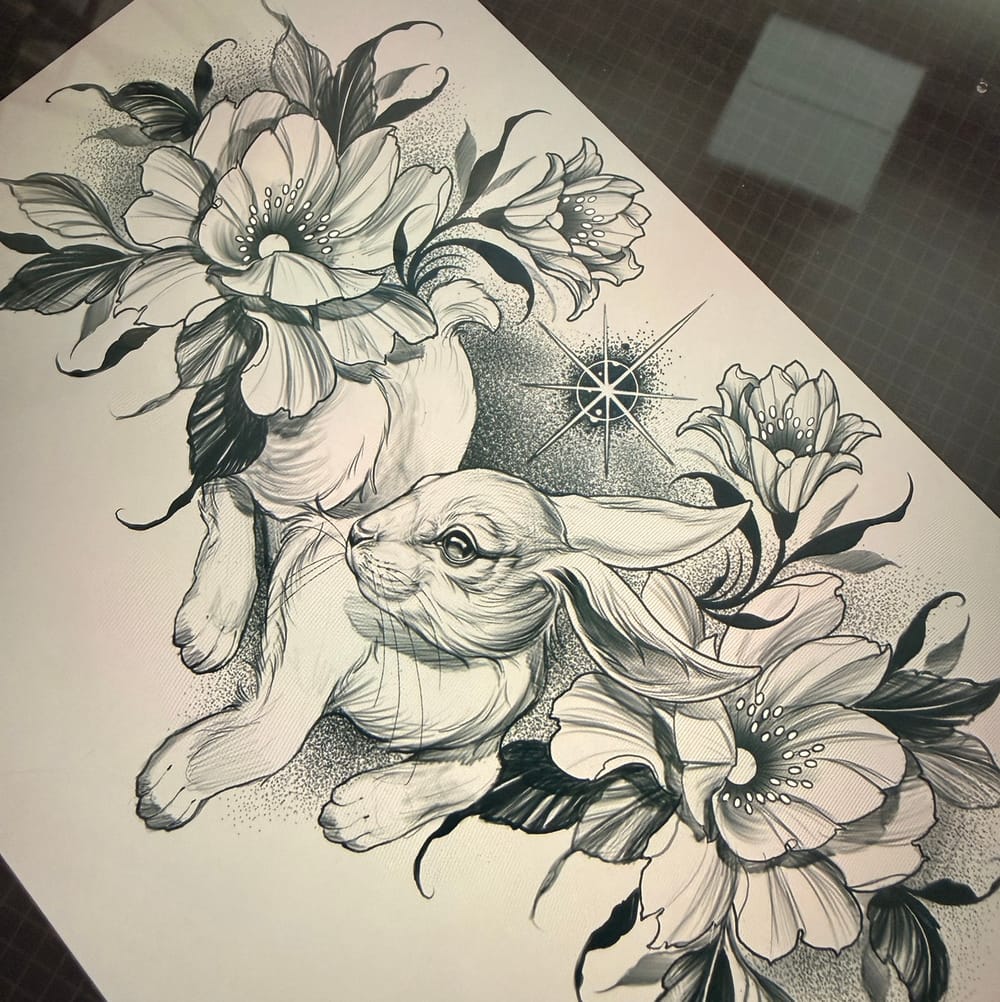 Floral/Rabbit chest piec
