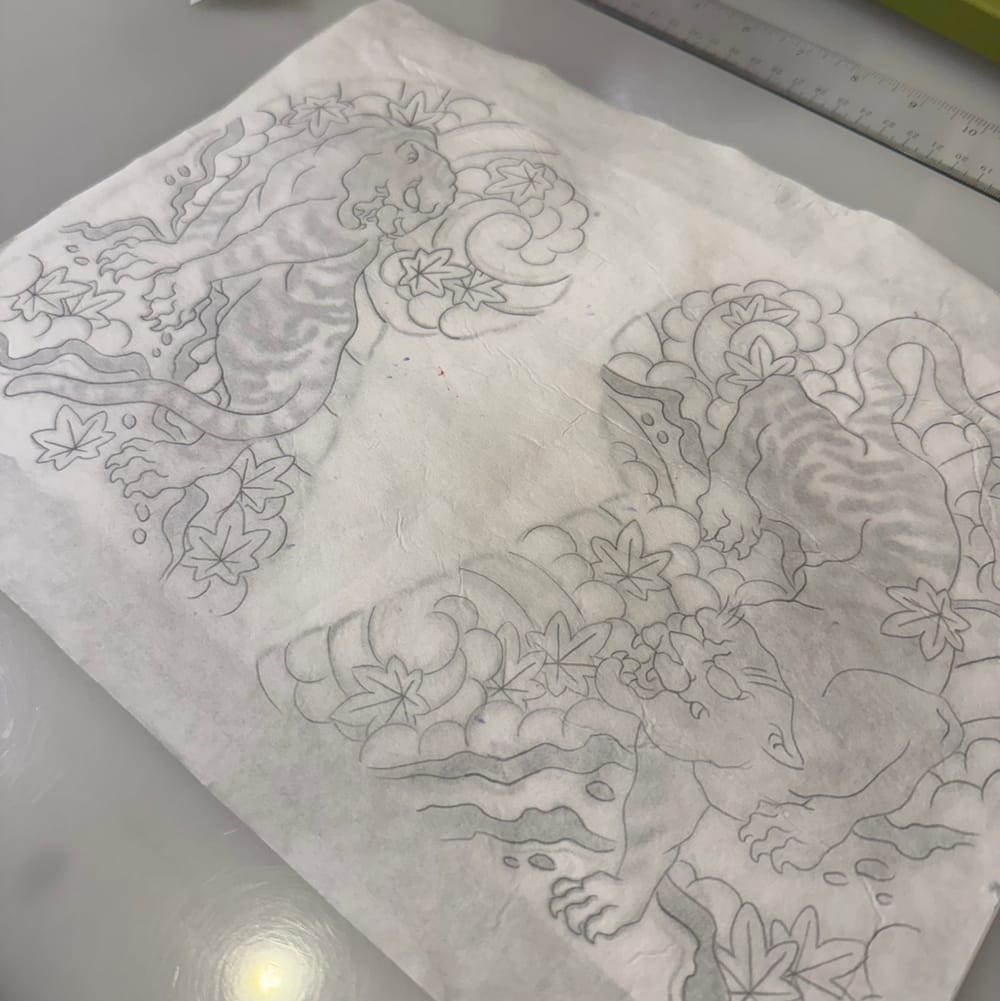Tiger half sleeve