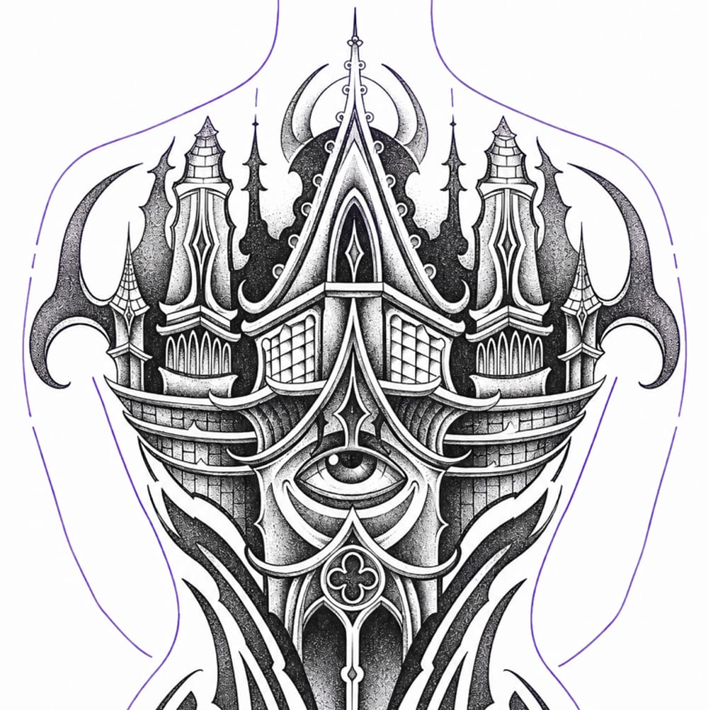 GOTHIC BLACKWORK BACK