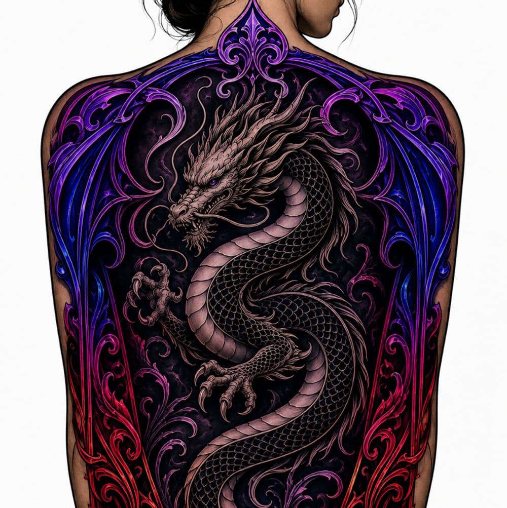 🔥 Royal Dragon Backpiec
