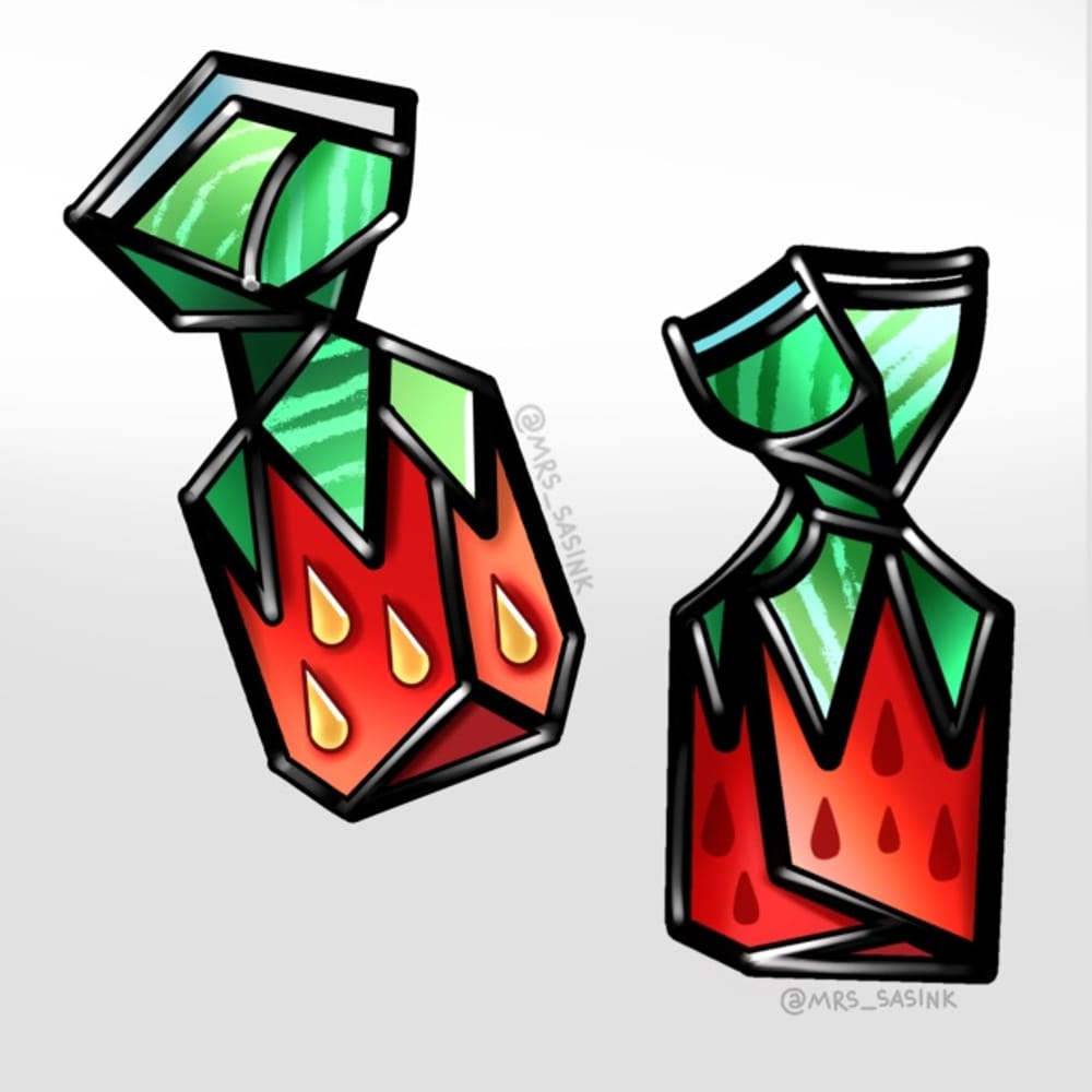Bon Bon stained glass