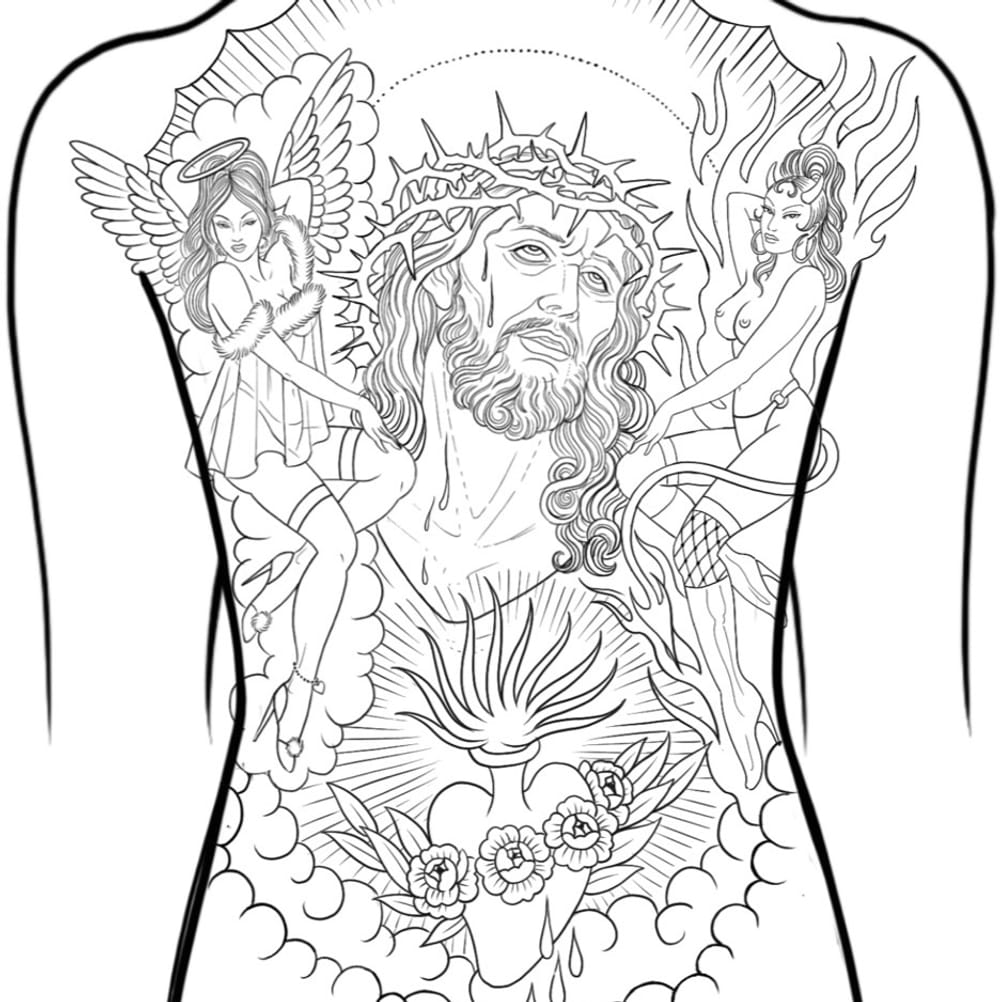 Jesus Head Backpiece