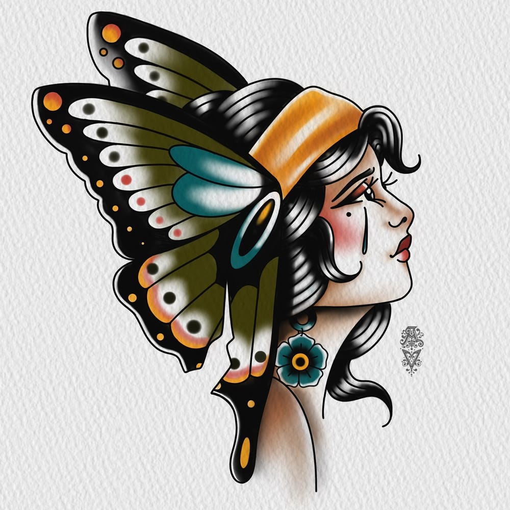 Trad Butterfly Babe